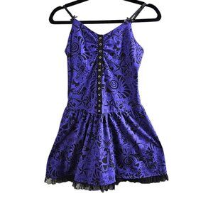 Betsey Johnson intimates Y2K Purple Graphic Lace Nighty Dress